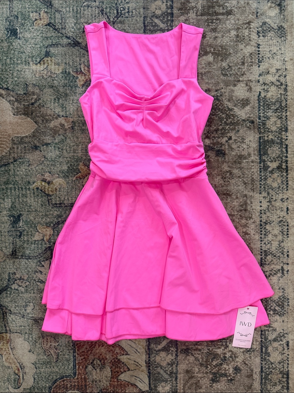 IWD Women’s Square Neck Sleeveless Mini Dress